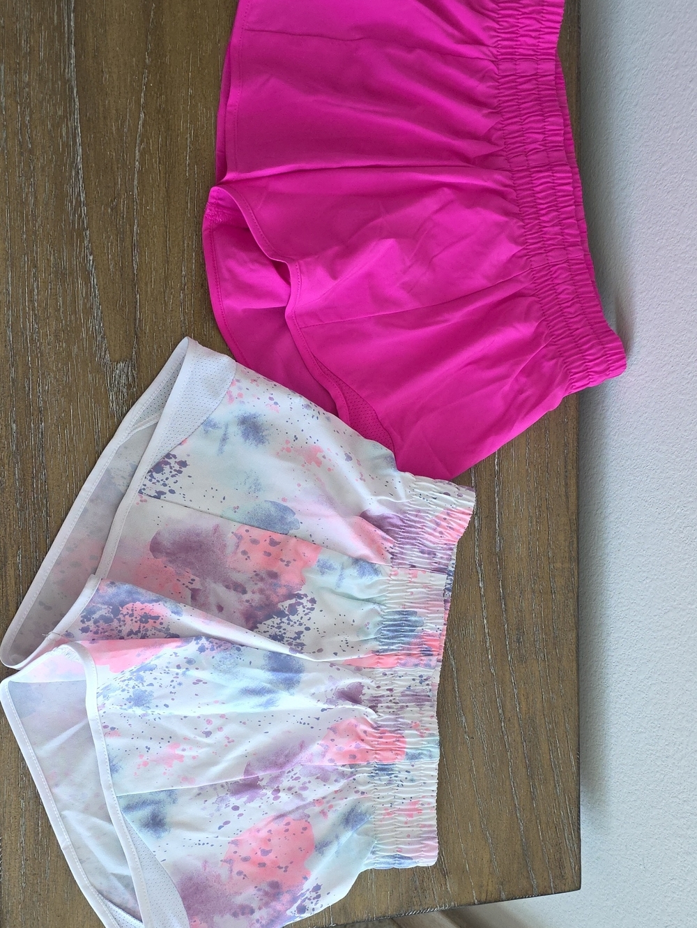Athletic Works Girls' Hot Pink & Pastel Splash Running Shorts